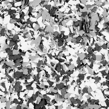 Imagem de Taiyin 2,8 kg / 6,17 lb mistura de lascas coloridas decorativas flocos de epóxi para mistura de chão de garagem revestimentos de concreto lascas de tinta para parede interior exterior porão (preto