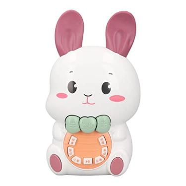 Imagem de Máquina de História de Coelho para bebê, Luz Educacional Precoce, Multifuncional, Música, Mini Máquina de História de Coelho, Orelhas Mastigáveis ​​para Bebês Em Casa (Vermelho)