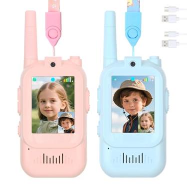 Imagem de Reiie Video Walkie Talkies for Kids, Handheld Rechargeable Video Intercom Kids Walkies Talkies, for Family Games, Outside, Camping, Hiking for Children Aged 3+