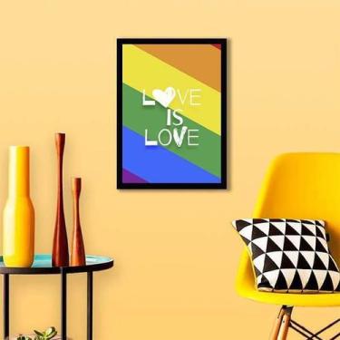 Imagem de Quadro Decorativo Love Is Love 34x23cm - Quadros On-Line, A4 (20 x 30)