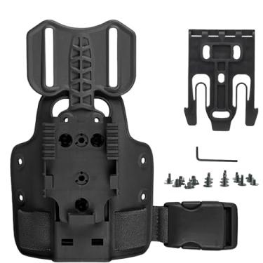 Imagem de WGLILO Adaptador Drop Flex E Qls 19/22 Para Kit De Sistema Travamento Rápido Com Coldre Plataforma Alça Única Perna, Preto