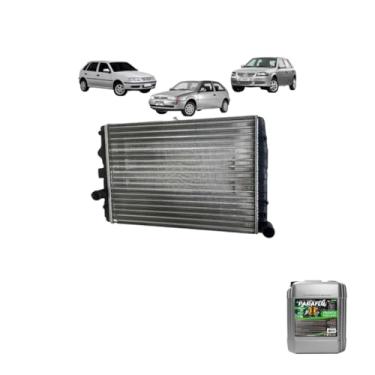 Imagem de Kit Radiador VW Gol 97 1.0 8/16V G3/G4 S/AR + Aditivo Paraflu Verde 20 Litros