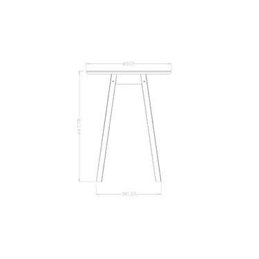 Imagem de Mesa Lateral de Madeira Redonda Alta 50x65 cm Azul Tramontina