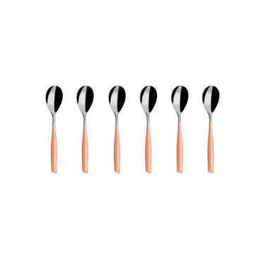 Imagem de Colher para Café 15cm Inox 6 peças Salmão Glamour Bugatti