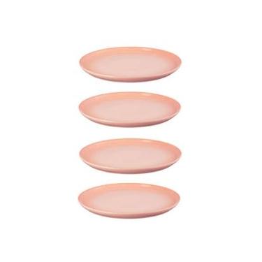 Imagem de KIT LE CREUSET 4 PRATOS RASOS SAN FRANCISCO 22CM EM CERÂMICA PESSEGO PECHE