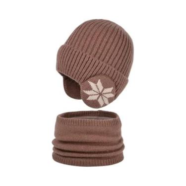 Imagem de Conjunto De 3 Peças De Gorro, Cachecol E Luvas De Fleece Quente Para C