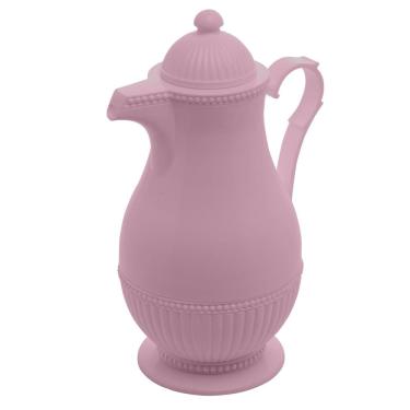 Imagem de Garrafa Térmica de Plástico para Café/Chá Vintage Rosa 1 Litro Lyor