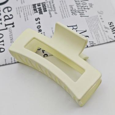 Imagem de 2 peças de grampos de cabelo fosco, clipes de tubarão antiderrapantes, para cozinhar, fazer exercícios, trabalhar e tomar banho, bege