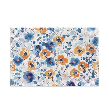 Imagem de WELLDAY Quebra-cabeça aquarela flores laranja 1000 peças grande jogo de arte para adultos adolescentes