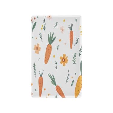 Imagem de Wassud Placa de cobertura de interruptor de luz com cenoura fofa decorativa para tomada de parede para tomadas elétricas em branco 11 x 6 cm