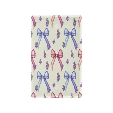 Imagem de Wassud Placa decorativa para interruptores de luz com arcos e flores, placa de parede para tomadas elétricas em branco 11 x 7 cm