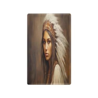 Imagem de Wassud Placa de cobertura de interruptor de luz indiana americana, capas de tomadas duplex, placa de parede, decoração de casa, sala de estar, quarto, decoração