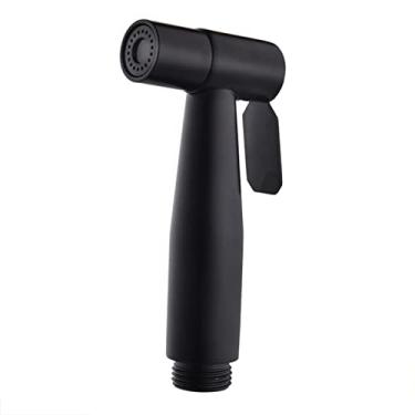 Imagem de uhyOHF Spray de bidê de vaso sanitário pulverizador de bidê preto para vaso sanitário preto conjunto de bidê portátil cabeça de chuveiro pulverizador de aço inoxidável preto para limpeza de higiene