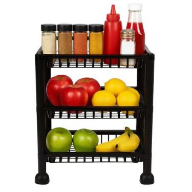 Imagem de Organizador 3 Andares Multiuso Fruteira De Bancada Cozinha Banheiro Sa