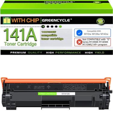 Imagem de greencycle W1410A Substituição Compatível Para Cartucho De Toner Preto Hp 141A Laserjet Pro M110W Mfp M140W M139W (1Pk, Com Chip)