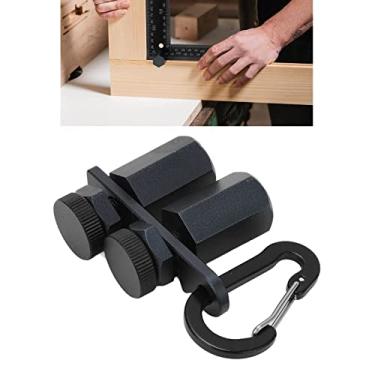 Imagem de Escada de liga de alumínio anodizado para layout preciso de escadas e vigas - Ferramenta essencial para emoldurar trabalho em equipe - 1 escada incluída (preto)