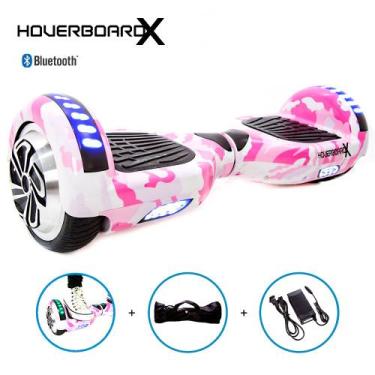 Imagem de Hoverboard Skate Elétrico Bateria Longa Duração Rosa Militar - Hoverbo