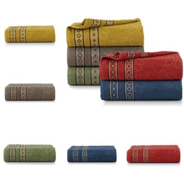 Imagem de Toalha de Banho Bloom com Jacquard, 100% Algodão, 150x75cm, 350g/m², Kit com 5 Peças em Cores Diversas