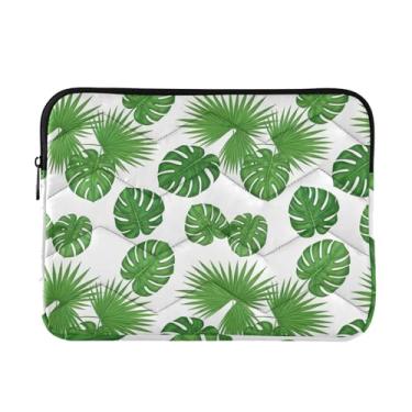 Imagem de Capa para laptop, folhas de palmeira, branca, à prova de choque, capa protetora para notebook, pasta, grande