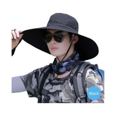 Imagem de Chapéu De Sol Unissex Com Aba Larga, Proteção UV, Malha Respirável, Do