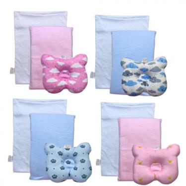 Imagem de Kit Travesseiro Anatomico Antisufocante Fronha Infantil - Bebe Estampa