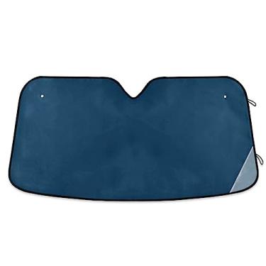 Imagem de Guarda-sol azul prussiano para para-brisa dobrável, para-sol de para-brisa de caminhão, proteção UV para-sol dobrável para janela de carro, acessórios de verão para carro