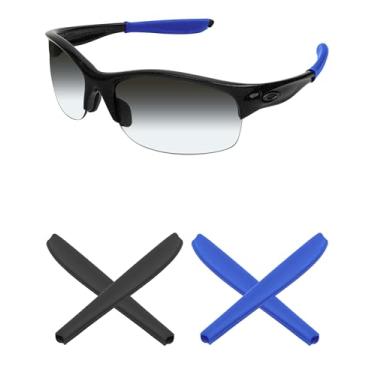 Imagem de Mryok 2 pares de meias de substituição para Oakley Commit Square (SQ) OO9086 - Azul e preto