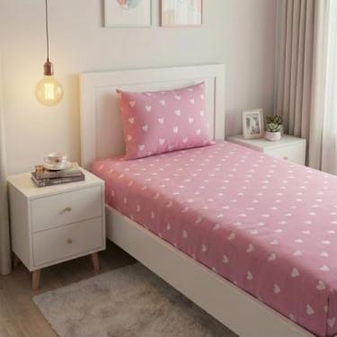 Imagem de Jogo de Lençol Cama Solteiro Pérola Estampado 2 Peças COZZILAR 100% Algodão com Elástico e Toque Macio (Modelo 7)