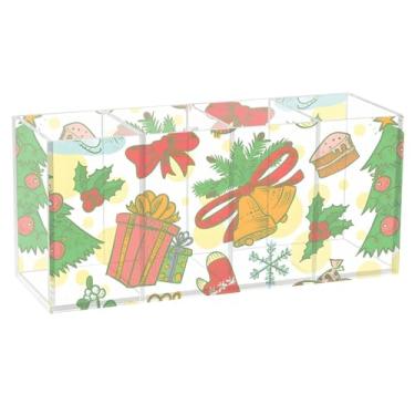 Imagem de TSENQUE Porta-lápis para mesa, fofo, boneco de neve, de acrílico, para canetas, marcadores, artes, organizador personalizado para decoração de mesa de escritório