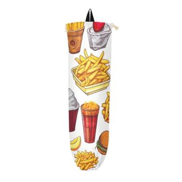 Imagem de Suportes para sacolas plásticas, armazenamento de sacolas de supermercado, organizador de sacolas para armazenamento de sacolas plásticas de cozinha, 1 pacote