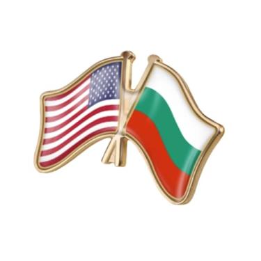 Imagem de QTAOEIONG Bandeiras dos Estados Unidos, EUA, América, EUA e muitos outros países, broche de liga de amizade com cruz, 1.3x0.9inch/32x23mm, Metal, Sem Pedra Preciosa