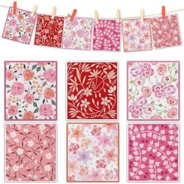 Imagem de LOADSFUN Pacote com 6 panos de prato suecos para cozinha, conjunto de panos de prato macios reutilizáveis esponja absorvente limpeza lavável barra de secagem rápida lavagem à mão (6, flores)