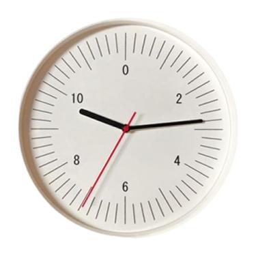 Imagem de MotiveTech Relógio de parede redondo, leve, com grandes números arábicos, ideal para decoração de quarto infantil, sala de estar, cozinha, café ou bar, Cor