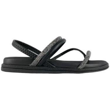 Imagem de Sandália Beira Rio Feminina Strass Com Brilho Branco-Off-Feminino