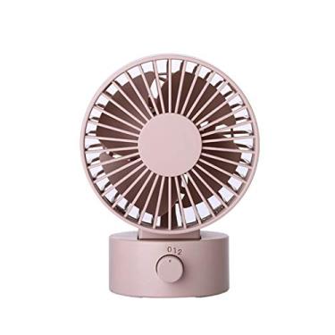 Imagem de AEWFRRV Mini ventilador portátil USB de verão lâmina dupla portátil 2 velocidades ventiladores silenciosos escritório casa ventilador de mesa (cor: D) yubin1993 (cor: C)