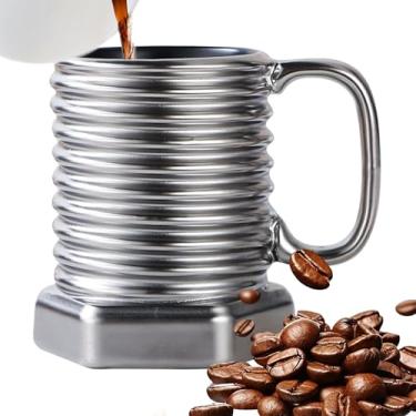 Imagem de Caneca de Cerâmica para Café | Capacidade 380ml Com Design De Rosca Para Bebidas | Caneca de Cerâmica para Café e Chá | Para Latte Cappuccino Leite Vinho Sumo Cerveja Cozinha Restaurante Aniversá