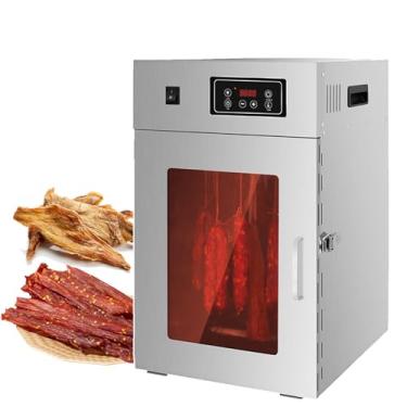 Imagem de KKSOUFX Secador De Carne Comercial Com Capacidade Para 15 Kg, Gabinete De MaturaçãO A Seco Em AçO InoxidáVel Com RotaçãO De 360°, Temperatura De 30 A 90°C E Temporizador De 24 Horas