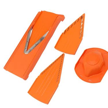 Imagem de Naroote Cortador de Mandolina Com Lâmina Em V, Cortador Manual Eficiente de Vegetais Com Protetor de Mão para Ferramenta de Cozinha Doméstica
