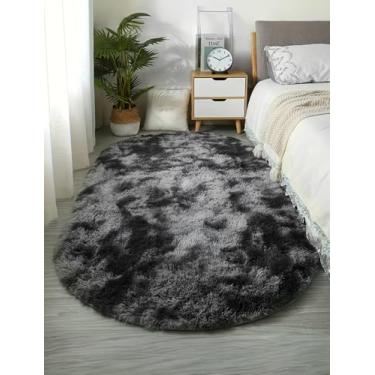 Imagem de Tapetes felpudos e macios ultrafinos para sala de estar, tapete felpudo para quarto, tapete fofo luxuoso antiderrapante lavável à máquina, decoração de casa, decoração de quarto, preto Daey (60 x 120