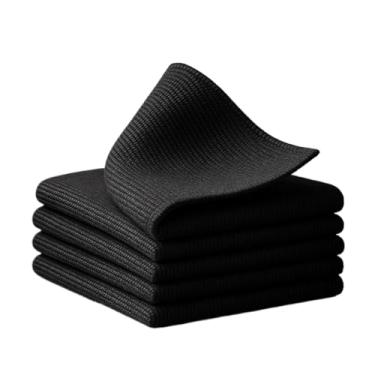 Imagem de Kit auto pano de microfibra preto 40x40 limpo alta absorção não arranhar(5)