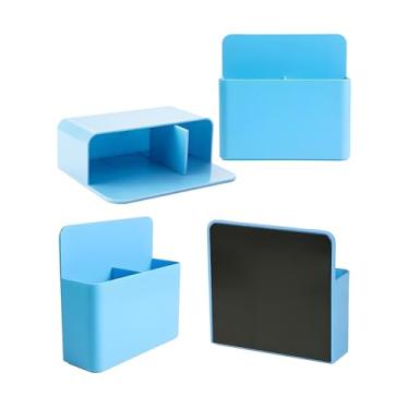 Imagem de Suporte magnético para caneta, suporte magnético apagável a seco, organizador de lápis para geladeira, quadro branco, acessórios de armário, azul