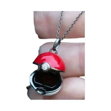 Imagem de Colar Unissex Pokémon Pokeball Anime Pingente Joia De Desenho Animado 