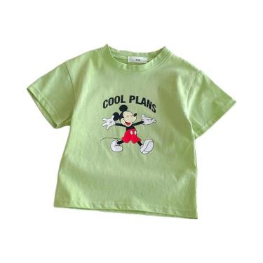 Imagem de Camiseta De Manga Curta Disney Mickey Mouse Para Meninos, Verão, Solta