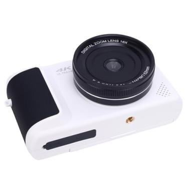 Imagem de VBESTLIFE Câmera Digital 4K para Fotografia, Câmera de Vlogging de 64MP para YouTube, Tela de Deslizamento de 180 ° de 2,8 ", Ponto de Zoom Digital 16x e Atirar Em Camara para Iniciantes (Branco)