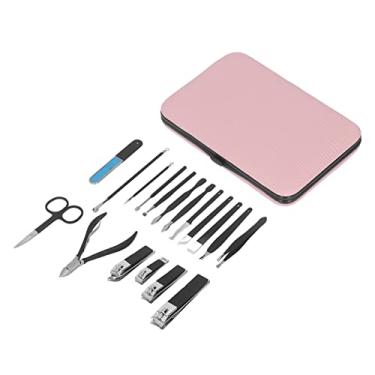 Imagem de Conjunto de manicure profissional, 18 peças, cortador de unhas de aço inoxidável, kit de pedicure com caixa de armazenamento, ferramentas de limpeza para casa e viagem