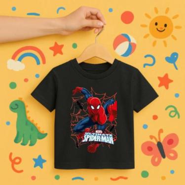 Imagem de Camiseta infantil Spider man Confortavel personalizada - Hard Seven, P