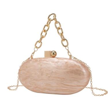 Imagem de CYSUE Bolsas femininas de acrílico, bolsas mensageiro de ombro, bolsas de telefone, Damasco, One Size