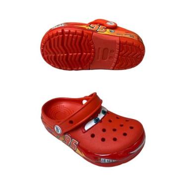 Imagem de Crianças À Prova D'água LED Lightning McQueen Sandálias Disney Animati