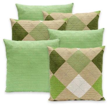 Imagem de Kit 6 Capas de Almofadas Piquet 40x40 Com Zíper Favinho Decoração - Ra