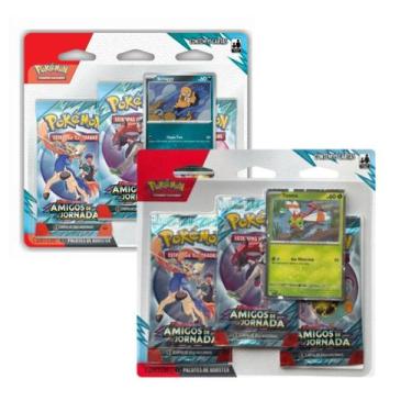 Imagem de 2 Blister Triplo Pokémon Escarlate e Violeta Amigos de Jornada Scraggy